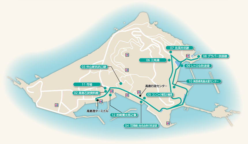 高島歴史コース-マップ